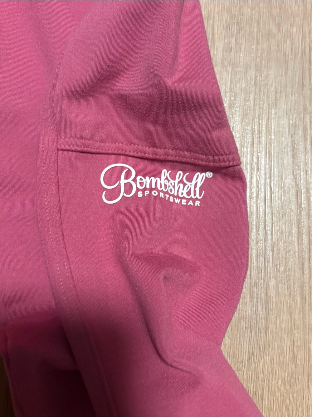 Bombshell Sportswear Rose Pink Joggers with Striped Rib Cuffs - Picture 3 of 5